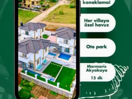 Villa For Sale In Marmaris Çetibeli With 3 Swimming Pools And Children's Pool And Caretaker House In 780M2 Plot